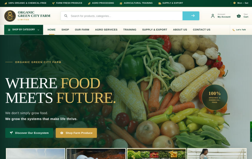 Desktop preview of organicgreencityfarm.com.ng