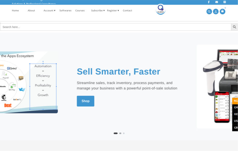 Desktop preview of qubrix.com.ng